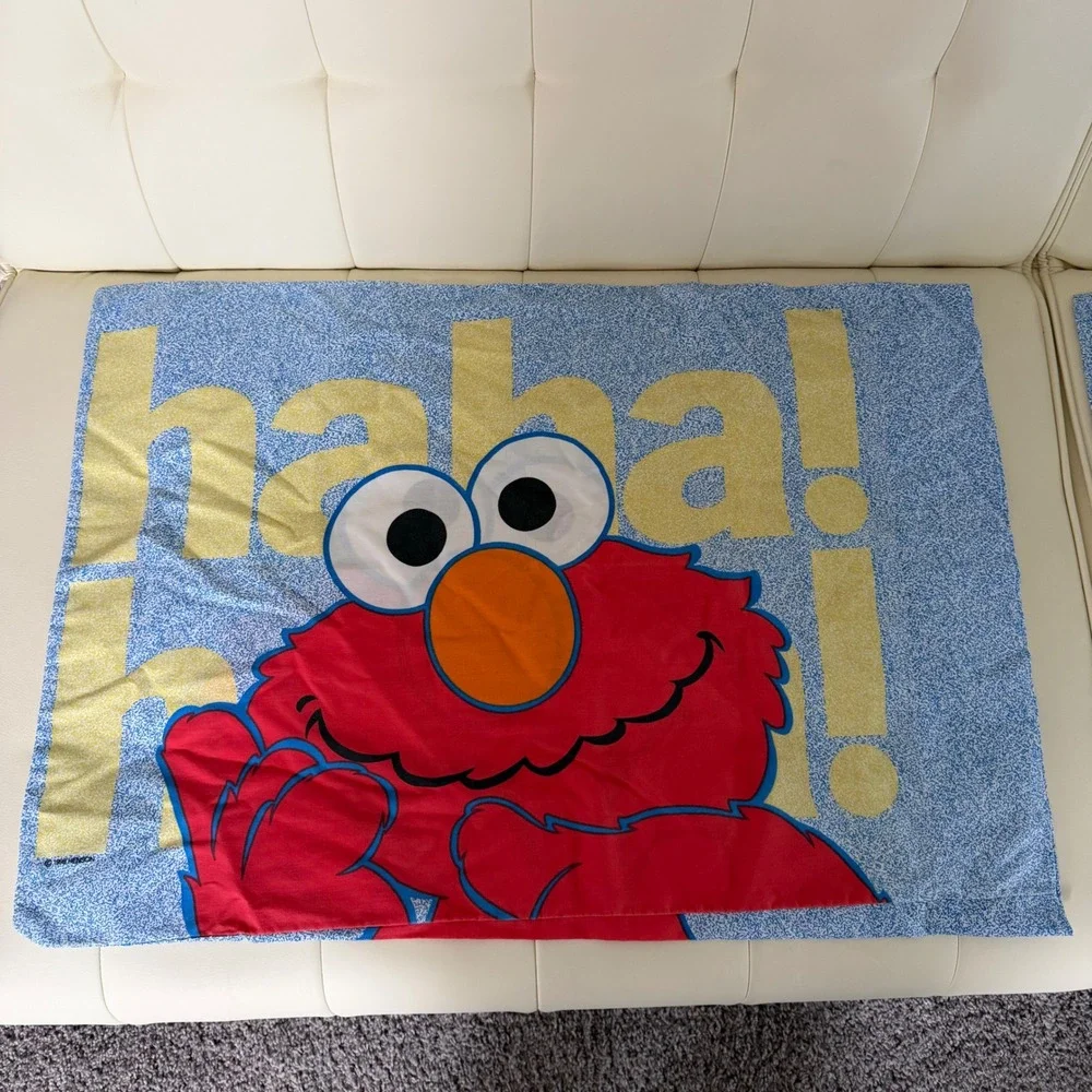 90s Vintage‎ Elmo Standard Pillowcases Ha Ha Laughing Sesame Street Set of 2